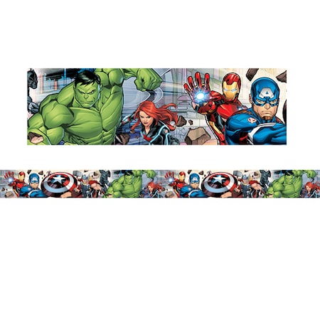 Eureka Marvel Deco Trim Extra Wide Die Cut, 37 Feet/Pack, PK3 845212